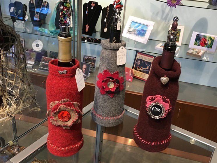 We spotted this wine bottle covers at The Store at Tempe Center for the Arts. - LYNN TRIMBLE