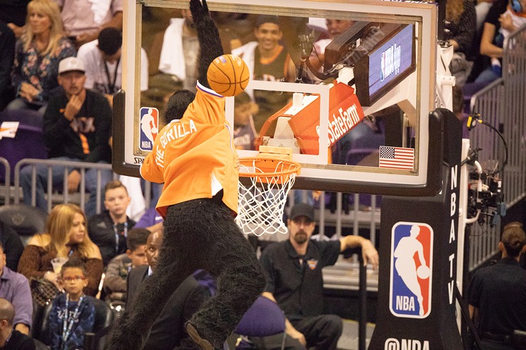 The Gorilla is still the best mascot in basketball. - JIM LOUVAU