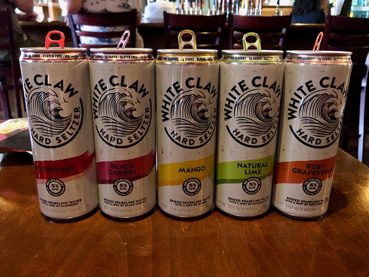 The five White Claw Hard Seltzer fruit flavors. - LAUREN CUSIMANO
