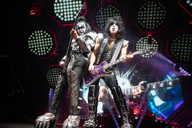 Paul Stanley and Gene Simmons are the only two original band members on the tour. - JIM LOUVAU
