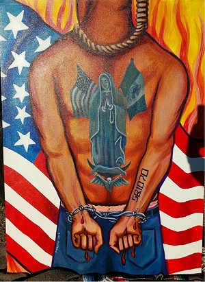 The exhibit includes this work that was featured on a Phoenix New Times cover. - MARTIN MORENO