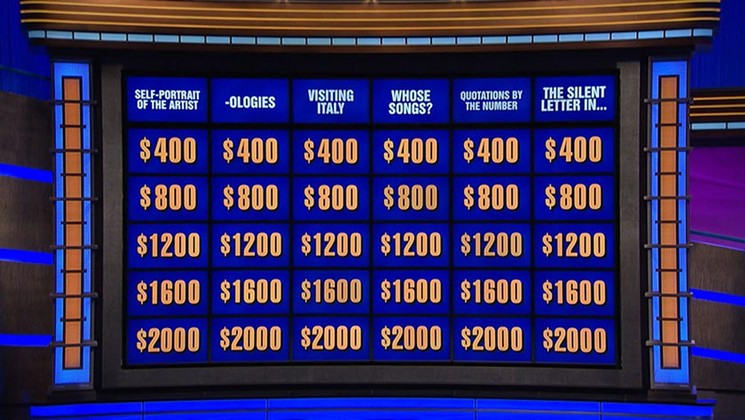 The Jeopardy! board. - SONY PICTURES TELEVISION