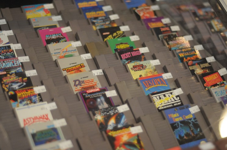 Old-school Nintendo cartridges for sale. - BENJAMIN LEATHERMAN