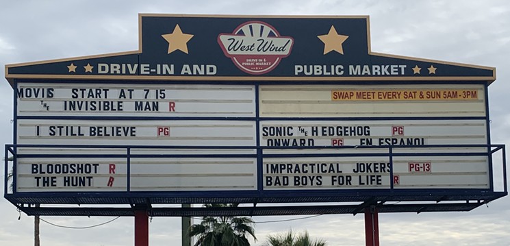 The marquee of the West Wind Glendale 9 Drive-In. - JASON KEIL