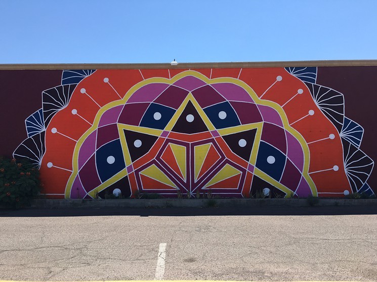 Kyllan Maney's metro Phoenix murals include this piece at The Dhaba in Tempe. - LYNN TRIMBLE