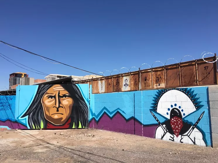 Let's Get Free mural by Douglas Miles and collaborators, located behind a gallery at 215 North Grant Street. - LYNN TRIMBLE