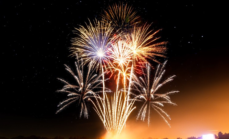 Fireworks over Schnepf Farms in 2017. - MAX MARLOW & CO.