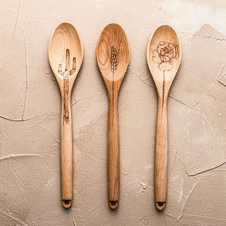Find hand-crafted wooden spoons made by local artists Iron Root at Hayden Flour Mills' online shop. - HAYDEN FLOUR MILLS