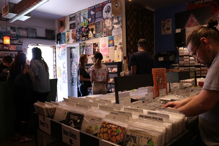 Stinkweeds Records during the Record Store Day 2018 event. - MICHELLE SASONOV