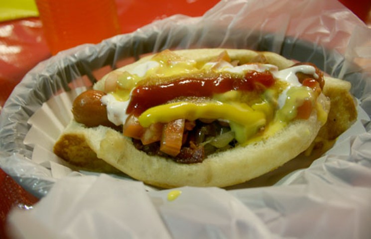 El Sabroso's Sonoran hot dog. - HEATHER HOCH
