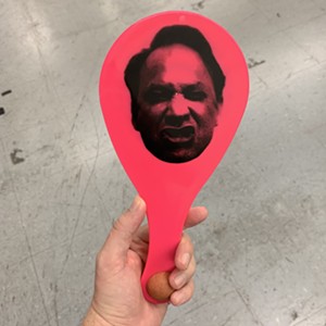 A paddleball game given to Zia employees as a holiday gift in the mid-'90s. - ZIA RECORDS