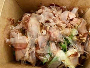 The fried Takoyaki — a specialty of Chef Kuroda’s hometown of Osaka. - LAUREN CUSIMANO