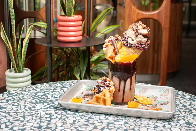 October's mega shake is Every Day I’m Wafflin’ — with proceeds going to Ballet Arizona. - ZUZU RESTAURANT