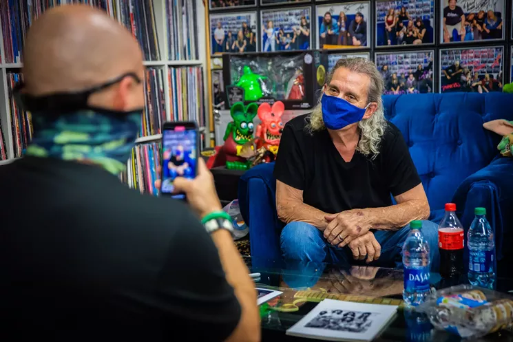 Guitarist Michael Bruce from the original Alice Cooper band does a meet-and-greet at Asylum Records during August's Record Store Day event. - JACOB TYLER DUNN