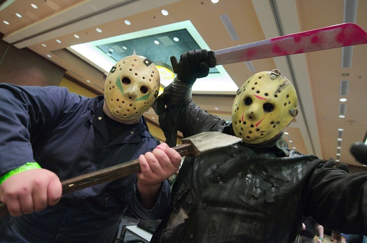 Jason Voorhees cosplayers at a previous Mad Monster Party Arizona. - BENJAMIN LEATHERMAN