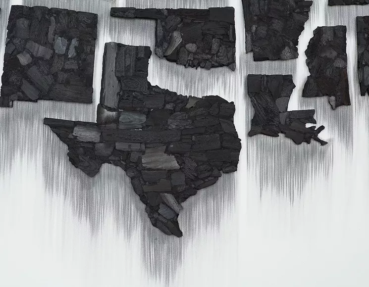 Fire (United States of the Americas) 2 (detail) from the "Teresita Fernández: Elemental" exhibit. - PHOENIX ART MUSEUM