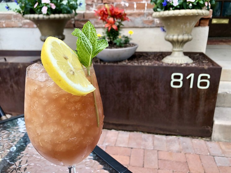 It's a (small) New Year's Eve party on the patio. - LAUREN CUSIMANO