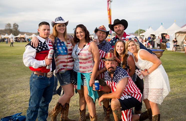 Bringing the red, white, and blue to Country Thunder. - LEAVITT WELLS
