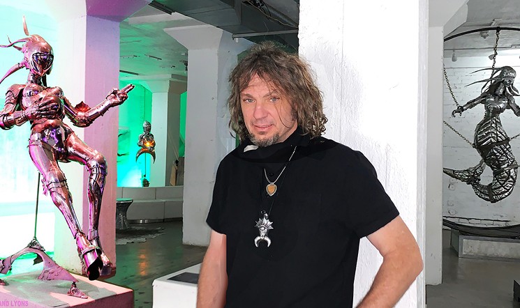 Assembly Required winner Sean T French during his recent "New Things" exhibit at the Icehouse. - CHRISTY WARD FRENCH