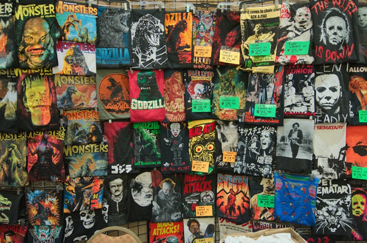 Horror movie T-shirts for sale at Mad Monster Party Arizona. - BENJAMIN LEATHERMAN