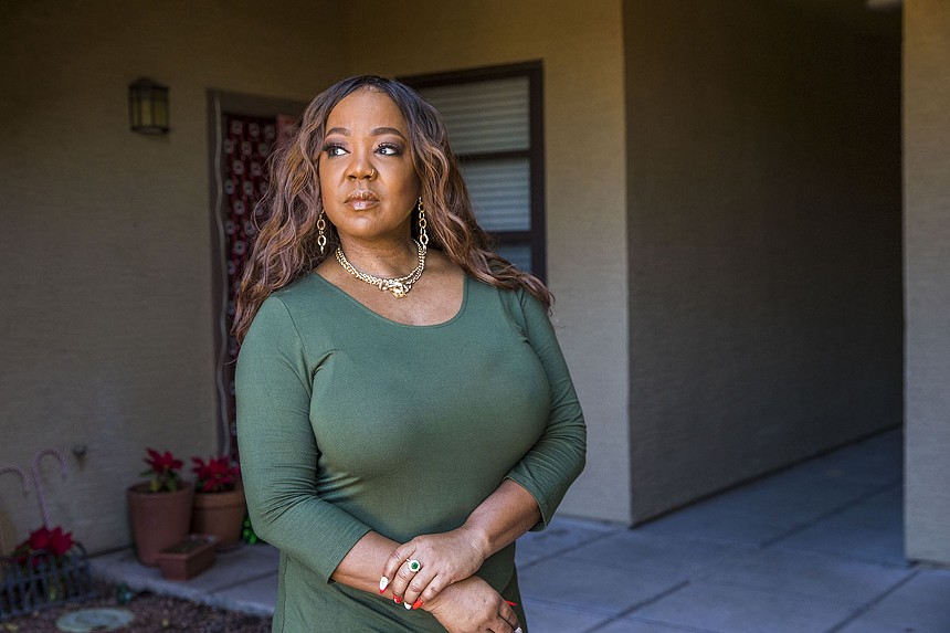 Karla Pope is struggling with a rent hike at her apartment complex in Glendale. - ZEE PERALTA