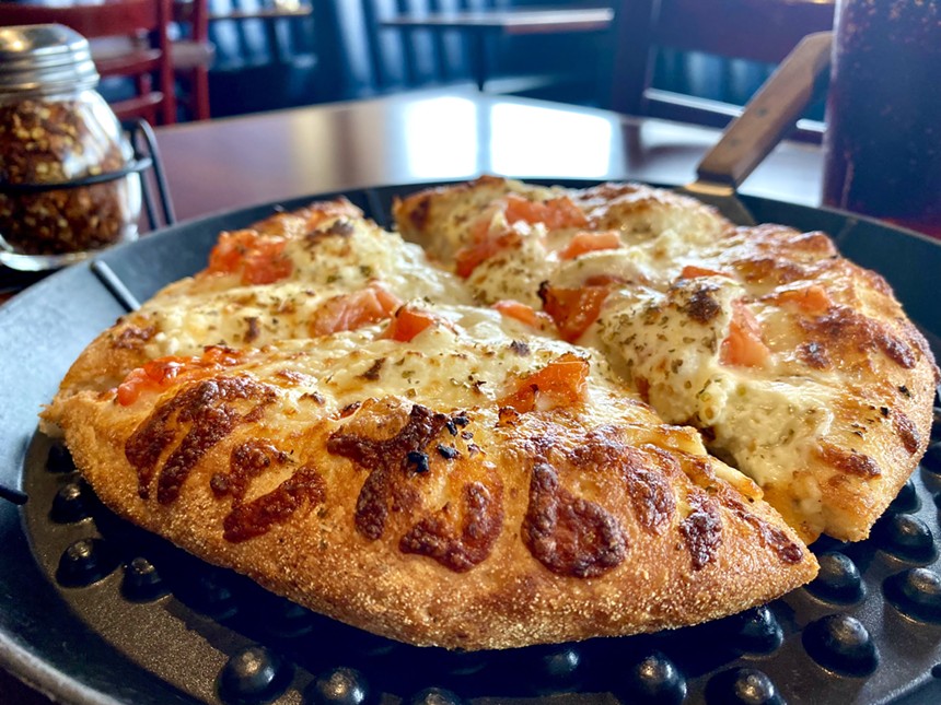 Barro's white pizza is comfort on a plate. - ALLISON YOUNG