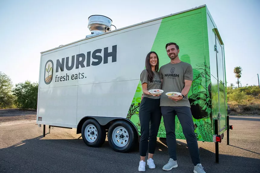 Victoria Vangeison (left) and Reid Torrens left their jobs in engineering and finance to start a food truck. - COURTESY OF REID TORRENS