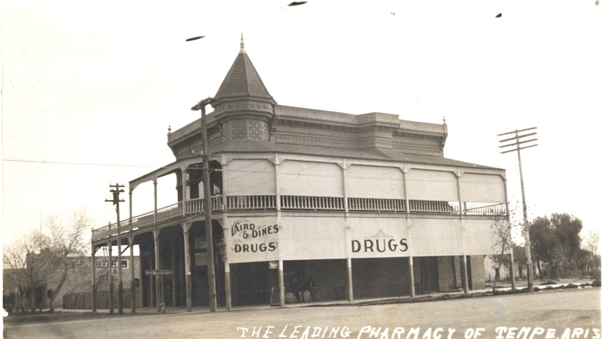 The Laird and Dines building in downtown Tempe, built in 1893. - TEMPE HISTORY MUSEUM