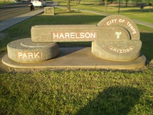 The 11-acre park at Warner Ranch Drive and Myrna Lane in Tempe was named for Harvey Harelson, a supposed Klansman, who died in 1986. - WAYMARKING