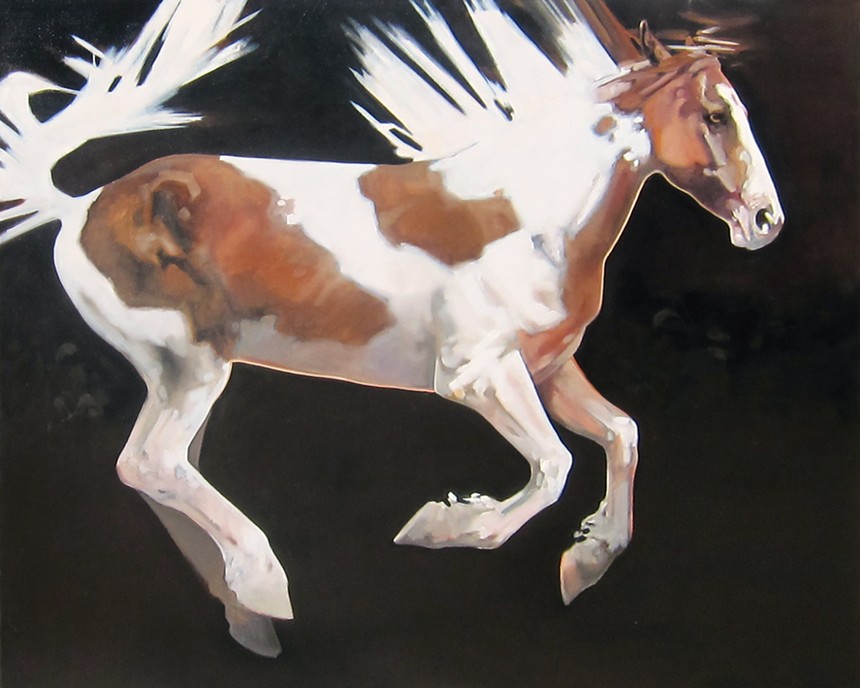 Pegasus by Peggy Judy will be on display during Old Town Scottsdale's free Thursday artwalk. - WILDE MEYER GALLERY