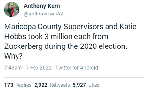 Anthony Kern asked his followers a rhetorical question on the campaign trail for another government office. - TWITTER