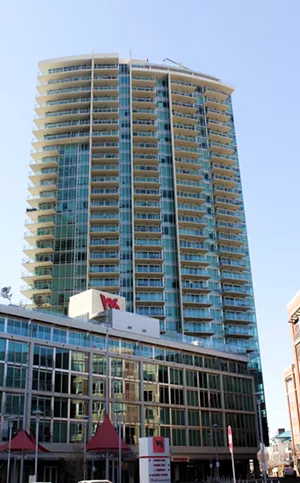 The West 6th Apartment Complex in downtown Tempe is the basecamp for an ambitious cryptocurrency technology startup known as Elon Goat Token. - CYRUS GUCCIONE