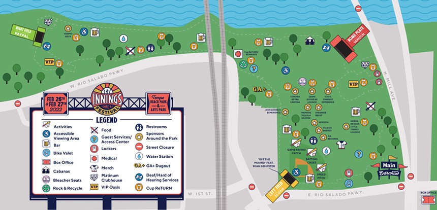 A map to the festival grounds (click the upper right corner to enlarge). - C3 PRESENTS