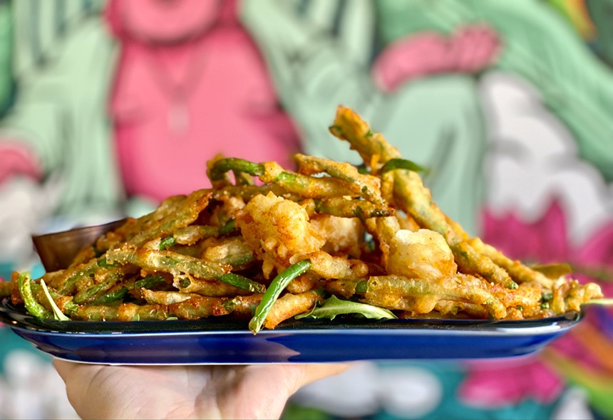 The tempura Crispy Bites at Buddha's Ritual  are served with sweet chili ranch. - ALLISON YOUNG