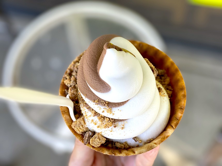 Desert Swirl’s almond-based soft serve is creamy, dreamy. and dairy-free. - ALLISON YOUNG