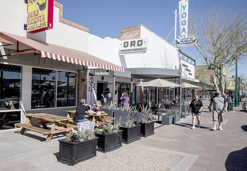 Some of downtown Mesa's many businesses. - NEW TIMES STAFF