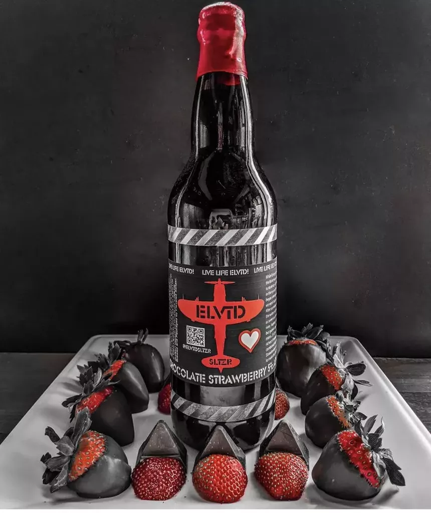 Chocolate-strawberry seltzer "tastes like seeing a waterfall for the first time," says Elevated. - ELEVATED SELTZER