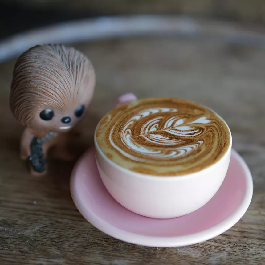 Pair Cupworks, the coffee shop inside the Cider Corps Taproom, will be brewing Star Wars-themed drinks. - PAIR CUPWORKS
