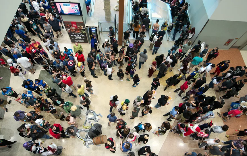 The crowd inside the Phoenix Convention Center on during last year's Phoenix Fan Fusion. - BENJAMIN LEATHERMAN
