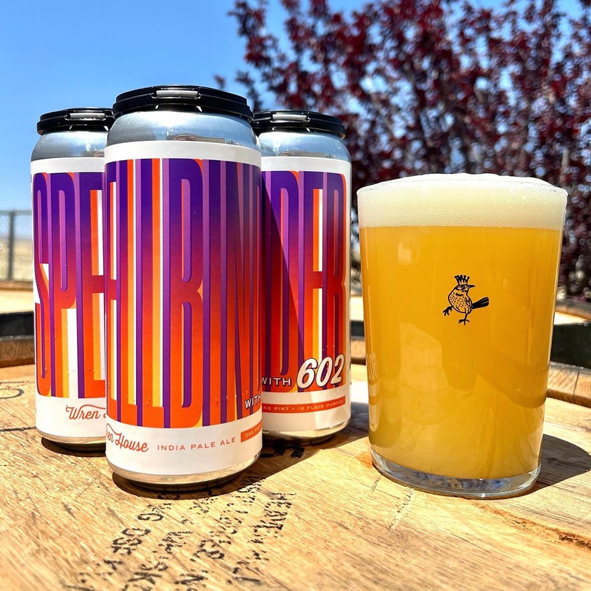 For the Suns playoffs, Wren House Brewing Co. created special purple and orange cans of their Spellbinder IPA. - WREN HOUSE BREWING CO.