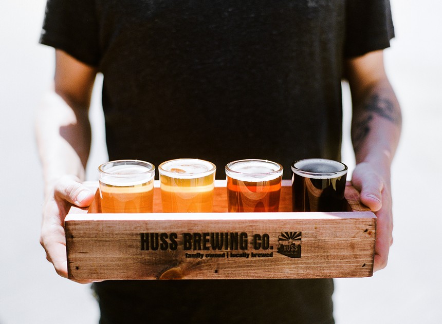 So many samples. - HUSS BREWING CO.