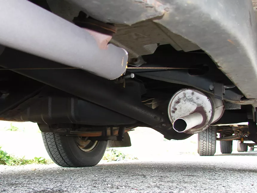Thieves in Baltimore cut the catalytic converter from this car with an electric saw in just one minute. - SETH SAWYERS