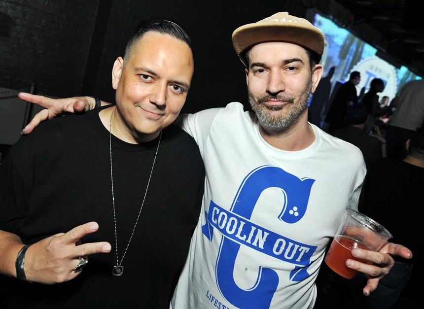 Longtime Blunt Club DJ Pickster One (left) and co-founder Adam Dumper (right). - BENJAMIN LEATHERMAN