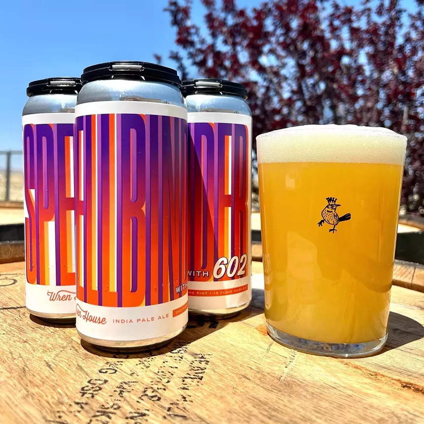 For the Suns playoffs, Wren House Brewing Co. created special purple and orange cans of their Spellbinder IPA. - WREN HOUSE BREWING CO.