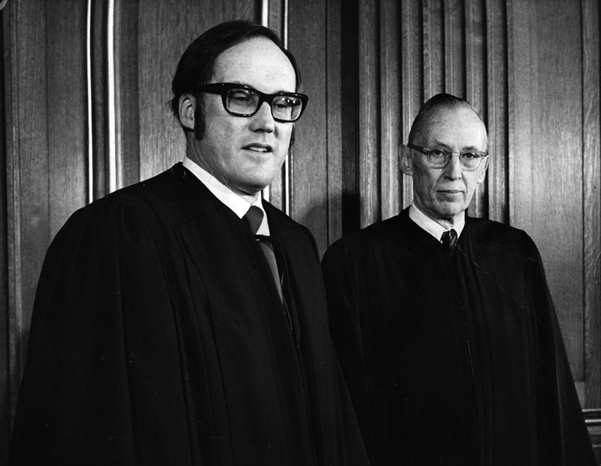 Newly sworn-in justices William Rehnquist, an attorney from Arizona (left), and Lewis Powell in 1972. - KEYSTONE/GETTY IMAGES