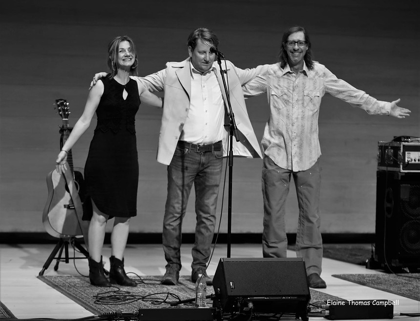 From left, Megyn Neff, Nolan McKelvey and Tim Hogan take a bow after a previous performance at the MIM Theater.  - ELAINE THOMAS CAMPBELL