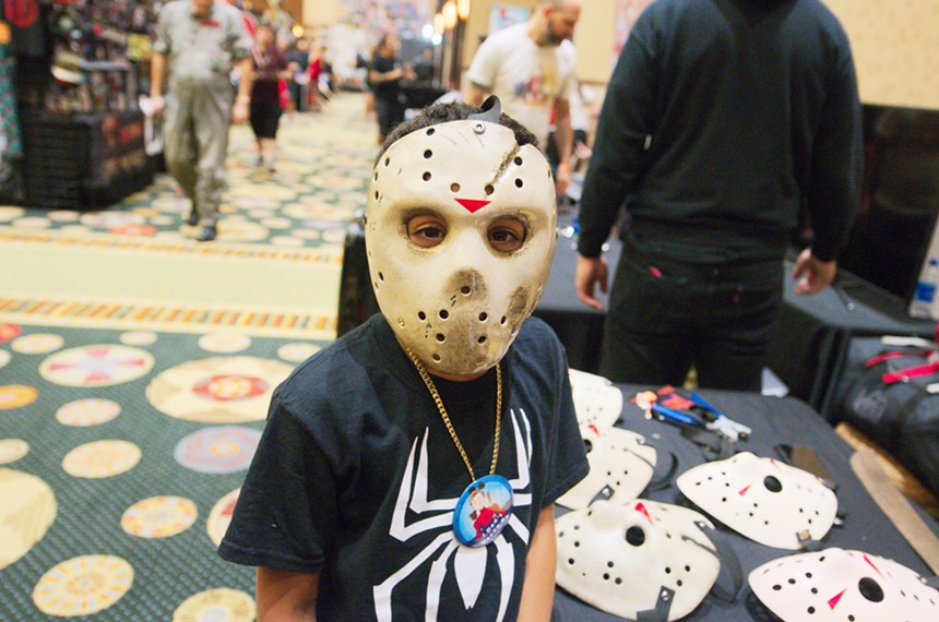 Lil' Jason Voorhees at a previous edition of Mad Monster Party Arizona. - BENJAMIN LEATHERMAN