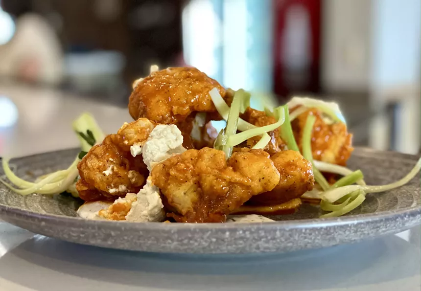 Vegan & Vine's Buffalo Cauliflower doesn't skimp on size. - ALLISON YOUNG