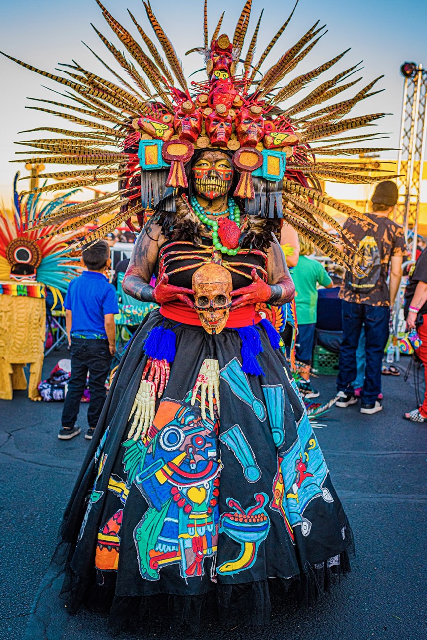 A contestant at the Dia de los Muertos festival