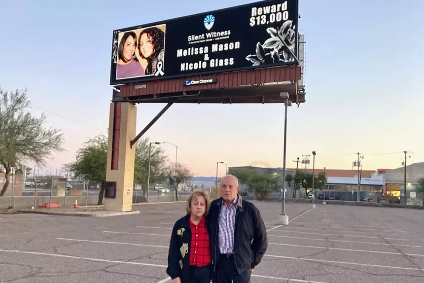 Rachel Glass and Fred Donaldson underbillboard